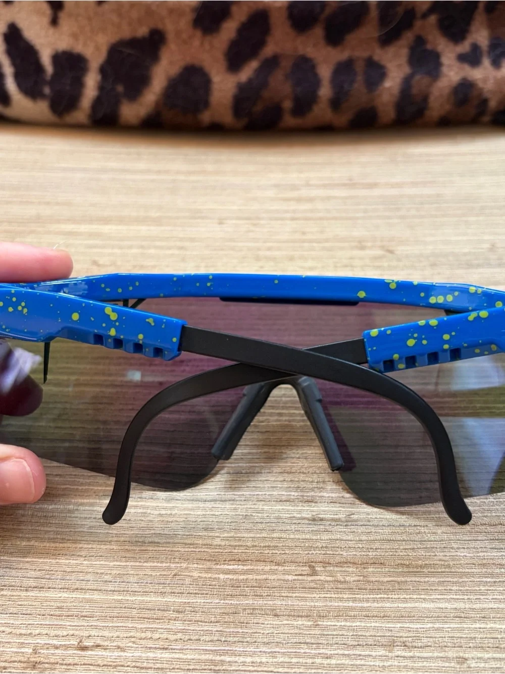 Pit Viper - Mirrored Shield Sports Sunglasses in Green-Blue Fade